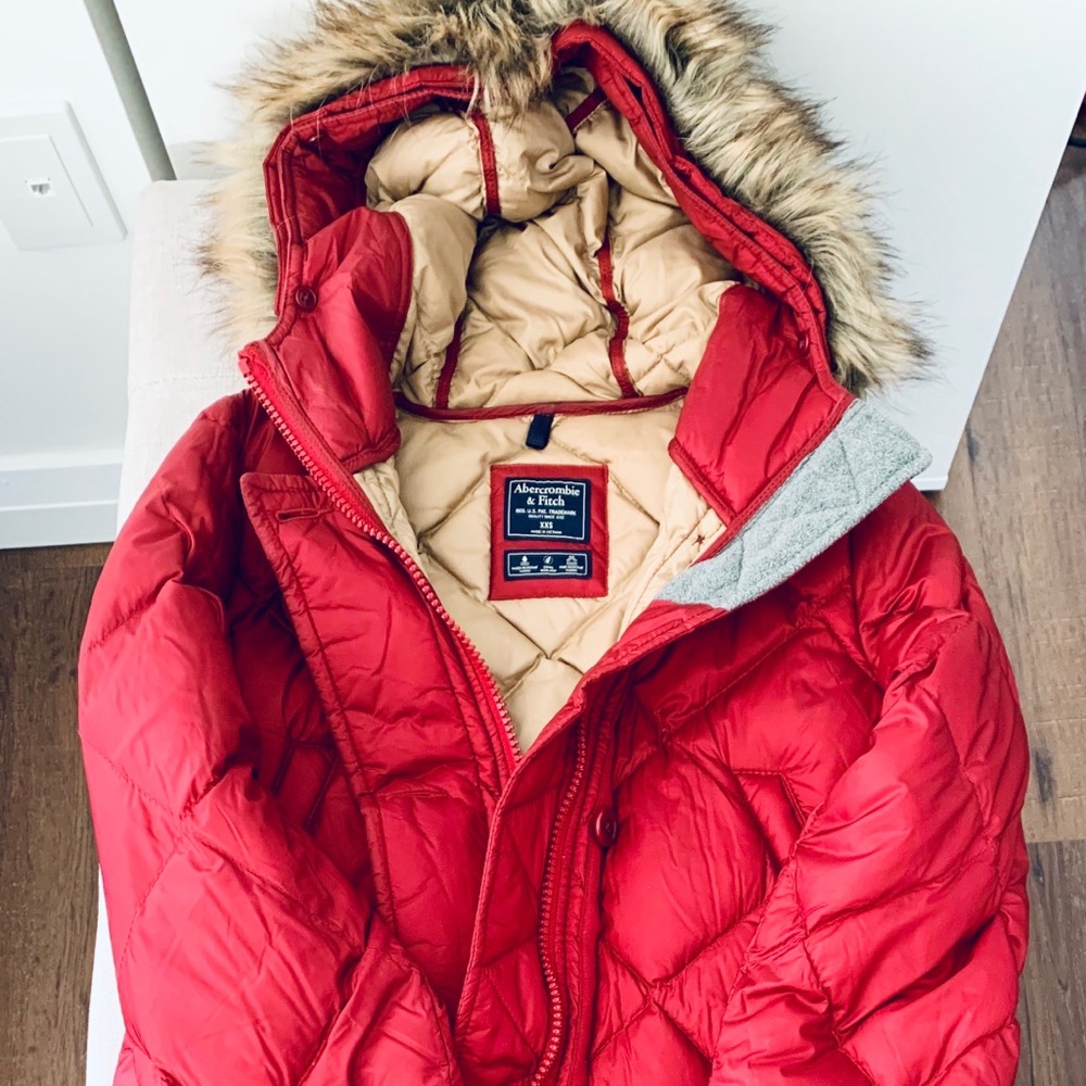 Abercrombie Red Winter Coat